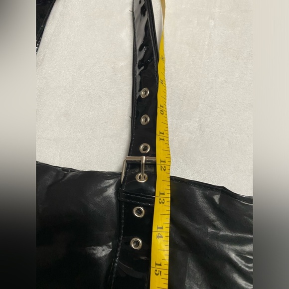 Large Black Puffer Nylon Padded Tote Handbag - Picture 11 of 13